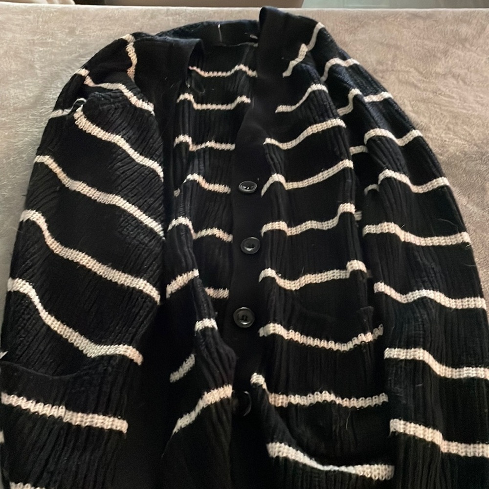 Forever 21 button striped sweater
